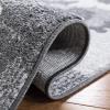 SAFAVIEH Area Rug 8×10 – Adirondack Collection – Large – Navy & Silver, Floral Glam Damask Design, Non-Shedding & Easy Cleaning, Ideal for Living Room, Bedroom, Office, Dining Space (ADR114N)(Charcoal/Ivory)