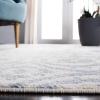 SAFAVIEH Area Rug 8×10 – Adirondack Collection – Large – Navy & Silver, Floral Glam Damask Design, Non-Shedding & Easy Cleaning, Ideal for Living Room, Bedroom, Office, Dining Space (ADR114N)(Ivory/Blue)