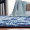 SAFAVIEH Area Rug 8×10 – Adirondack Collection – Large – Navy & Silver, Floral Glam Damask Design, Non-Shedding & Easy Cleaning, Ideal for Living Room, Bedroom, Office, Dining Space (ADR114N)(Navy/Aqua)