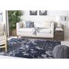 SAFAVIEH Area Rug 8×10 – Adirondack Collection – Large – Navy & Silver, Floral Glam Damask Design, Non-Shedding & Easy Cleaning, Ideal for Living Room, Bedroom, Office, Dining Space (ADR114N)(Navy/Silver)