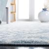 SAFAVIEH Area Rug 8×10 – Adirondack Collection – Large – Navy & Silver, Floral Glam Damask Design, Non-Shedding & Easy Cleaning, Ideal for Living Room, Bedroom, Office, Dining Space (ADR114N)(Grey/Ivory)