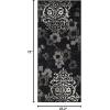 SAFAVIEH Area Rug 8×10 – Adirondack Collection – Large – Navy & Silver, Floral Glam Damask Design, Non-Shedding & Easy Cleaning, Ideal for Living Room, Bedroom, Office, Dining Space (ADR114N)(Black/Silver)