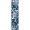 SAFAVIEH Area Rug 8×10 – Adirondack Collection – Large – Navy & Silver, Floral Glam Damask Design, Non-Shedding & Easy Cleaning, Ideal for Living Room, Bedroom, Office, Dining Space (ADR114N)(Navy/Aqua)