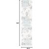 SAFAVIEH Area Rug 8×10 – Adirondack Collection – Large – Navy & Silver, Floral Glam Damask Design, Non-Shedding & Easy Cleaning, Ideal for Living Room, Bedroom, Office, Dining Space (ADR114N)(Ivory/Grey)