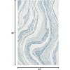SAFAVIEH Area Rug 8×10 – Fifth Avenue Collection – Large – Beige & Ivory, Handmade Wool, Mid-Century Modern Design, Ideal for Living Room, Bedroom, Office, Dining Space (FTV121B)(Blue/Ivory)