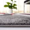 SAFAVIEH Area Rug 8×10 – Hollywood Collection – Large – Grey & Teal, Mid-Century Modern Design, Non-Shedding & Easy Cleaning, Ideal for Living Room, Bedroom, Office, Dining Space (HLW710D)(Grey/Red)