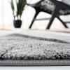 SAFAVIEH Area Rug 8×10 – Hollywood Collection – Large – Grey & Teal, Mid-Century Modern Design, Non-Shedding & Easy Cleaning, Ideal for Living Room, Bedroom, Office, Dining Space (HLW710D)(Grey/Orange)