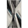 SAFAVIEH Area Rug 8×10 – Hollywood Collection – Large – Grey & Teal, Mid-Century Modern Design, Non-Shedding & Easy Cleaning, Ideal for Living Room, Bedroom, Office, Dining Space (HLW710D)(Grey/Teal)