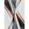 SAFAVIEH Area Rug 8×10 – Hollywood Collection – Large – Grey & Teal, Mid-Century Modern Design, Non-Shedding & Easy Cleaning, Ideal for Living Room, Bedroom, Office, Dining Space (HLW710D)(Grey/Orange)