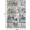 SAFAVIEH Area Rug 8×10 – Madison Collection – Large – Blue & Green, Modern Abstract Design, Non-Shedding & Easy Cleaning, Ideal for Living Room, Bedroom, Office, Dining Space (MAD469A)(Cream/Blue)