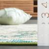SAFAVIEH Area Rug 8×10 – Madison Collection – Large – Blue & Green, Modern Abstract Design, Non-Shedding & Easy Cleaning, Ideal for Living Room, Bedroom, Office, Dining Space (MAD469A)(Green/Beige)
