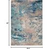 SAFAVIEH Area Rug 8×10 – Madison Collection – Large – Blue & Grey, Modern Boho Abstract Design, Non-Shedding & Easy Cleaning, Ideal for Living Room, Bedroom, Office, Dining Space (MAD440M)(Blue/Beige)