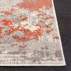 SAFAVIEH Area Rug 8×10 – Madison Collection – Large – Blue & Grey, Modern Boho Abstract Design, Non-Shedding & Easy Cleaning, Ideal for Living Room, Bedroom, Office, Dining Space (MAD440M)(Grey/Orange)