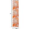 SAFAVIEH Area Rug 8×10 – Madison Collection – Large – Blue & Grey, Modern Boho Abstract Design, Non-Shedding & Easy Cleaning, Ideal for Living Room, Bedroom, Office, Dining Space (MAD440M)(Grey/Orange)