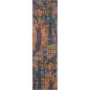SAFAVIEH Area Rug 8×10 – Madison Collection – Large – Ivory & Blue, Modern Boho Abstract Design, Non-Shedding & Easy Cleaning, Ideal for Living Room, Bedroom, Office, Dining Space (MAD143B)(Blue/Orange)