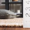 SAFAVIEH Area Rug 8×10 – Natural Fiber Collection – Large – Natural & Bleach, Handmade Jute, Plaid Pattern, Ideal for Living Room, Bedroom, Dining Space (NF841A)(Natural/Bleach)