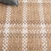 SAFAVIEH Area Rug 8×10 – Natural Fiber Collection – Large – Natural & Bleach, Handmade Jute, Plaid Pattern, Ideal for Living Room, Bedroom, Dining Space (NF841A)(Natural/Bleach)
