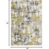 SAFAVIEH Area Rug 8×10 – Skyler Collection – Large – Grey & Purple, Modern Abstract Design, Non-Shedding & Easy Cleaning, Ideal for Living Room, Bedroom, Office, Dining Space (SKY193R)(Grey/Green)