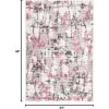 SAFAVIEH Area Rug 8×10 – Skyler Collection – Large – Grey & Purple, Modern Abstract Design, Non-Shedding & Easy Cleaning, Ideal for Living Room, Bedroom, Office, Dining Space (SKY193R)(Grey/Pink)