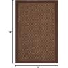SAFAVIEH Area Rug 8×11 – Natural Fiber Collection – Large – Marble, Sisal, Woven Design with Border (NF525C)(Chocolate)