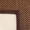 SAFAVIEH Area Rug 8×11 – Natural Fiber Collection – Large – Marble, Sisal, Woven Design with Border (NF525C)(Chocolate)
