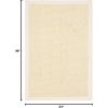 SAFAVIEH Area Rug 8×11 – Natural Fiber Collection – Large – Marble, Sisal, Woven Design with Border (NF525C)(Creme)