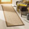 SAFAVIEH Area Rug 8×11 – Natural Fiber Collection – Large – Marble, Sisal, Woven Design with Border (NF525C)(Natural)
