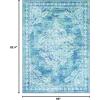 SAFAVIEH Bahia Collection Area Rug – 5’5″ x 7’7″, Blue & Green, Boho Overdyed Design, Non-Shedding & Easy Care, Machine Washable Ideal for High Traffic Areas in Living Room, Bedroom (BAH162M)(Blue/Green)