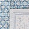 SAFAVIEH Brentwood Collection 8′ x 10′ Blue / Yellow BNT899M Traditional Oriental Distressed Non-Shedding Living Room Bedroom Dining Home Office Area Rug(Ivory/Aqua)