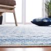 SAFAVIEH Brentwood Collection 8′ x 10′ Blue / Yellow BNT899M Traditional Oriental Distressed Non-Shedding Living Room Bedroom Dining Home Office Area Rug(Ivory/Aqua)