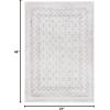 SAFAVIEH Brentwood Collection 8′ x 10′ Blue / Yellow BNT899M Traditional Oriental Distressed Non-Shedding Living Room Bedroom Dining Home Office Area Rug(Ivory/Grey)