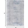 SAFAVIEH Brentwood Collection 8′ x 10′ Blue / Yellow BNT899M Traditional Oriental Distressed Non-Shedding Living Room Bedroom Dining Home Office Area Rug(Ivory/Light Grey)