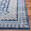 SAFAVIEH Brentwood Collection 8′ x 10′ Blue / Yellow BNT899M Traditional Oriental Distressed Non-Shedding Living Room Bedroom Dining Home Office Area Rug(Navy/Beige)