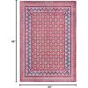 SAFAVIEH Brentwood Collection 8′ x 10′ Blue / Yellow BNT899M Traditional Oriental Distressed Non-Shedding Living Room Bedroom Dining Home Office Area Rug(Red/Ivory)