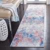 SAFAVIEH Brentwood Collection Area Rug – 9′ x 12′, Grey & Ivory, Modern Abstract Design, Non-Shedding & Easy Care, Ideal for High Traffic Areas in Living Room, Bedroom (BNT822H)(Navy/Red)