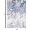 SAFAVIEH Brentwood Collection Area Rug – 9′ x 12′, Grey & Ivory, Modern Abstract Design, Non-Shedding & Easy Care, Ideal for High Traffic Areas in Living Room, Bedroom (BNT822H)(Navy/Red)