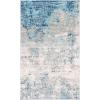SAFAVIEH Brentwood Collection Area Rug – 9′ x 12′, Grey & Ivory, Modern Abstract Design, Non-Shedding & Easy Care, Ideal for High Traffic Areas in Living Room, Bedroom (BNT822H)(Light Grey / Blue)