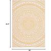 SAFAVIEH Courtyard Collection 8′ x 10′ Beige/Brown CY8734 Indoor-Outdoor Patio Backyard Mudroom Area-Rug(Ivory/Gold)