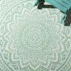 SAFAVIEH Courtyard Collection 8′ x 10′ Beige/Brown CY8734 Indoor-Outdoor Patio Backyard Mudroom Area-Rug(Ivory/Green)