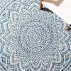 SAFAVIEH Courtyard Collection 8′ x 10′ Beige/Brown CY8734 Indoor-Outdoor Patio Backyard Mudroom Area-Rug(Ivory/Navy)