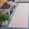 SAFAVIEH Courtyard Collection 8′ x 10′ Beige/Brown CY8734 Indoor-Outdoor Patio Backyard Mudroom Area-Rug(Ivory/Soft Pink)