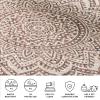 SAFAVIEH Courtyard Collection 8′ x 10′ Beige/Brown CY8734 Indoor-Outdoor Patio Backyard Mudroom Area-Rug(Light Beige/Light Brown)