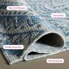 SAFAVIEH Courtyard Collection 8′ x 10′ Beige/Brown CY8734 Indoor-Outdoor Patio Backyard Mudroom Area-Rug(Light Grey / Blue)