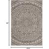 SAFAVIEH Courtyard Collection 8′ x 10′ Beige/Brown CY8734 Indoor-Outdoor Patio Backyard Mudroom Area-Rug(Light Grey/Black)