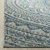 SAFAVIEH Courtyard Collection 8′ x 10′ Beige/Brown CY8734 Indoor-Outdoor Patio Backyard Mudroom Area-Rug(Light Grey/Teal)