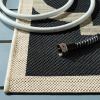 SAFAVIEH Courtyard Collection 8′ x 11′ Blue/Beige CY6243 Moroccan Trellis Indoor/ Outdoor Waterproof Easy-Cleaning Patio Backyard Mudroom Area-Rug(Black/Beige)