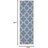 SAFAVIEH Courtyard Collection 8′ x 11′ Blue/Beige CY6243 Moroccan Trellis Indoor/ Outdoor Waterproof Easy-Cleaning Patio Backyard Mudroom Area-Rug(Blue/Beige)