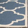 SAFAVIEH Courtyard Collection 8′ x 11′ Blue/Beige CY6243 Moroccan Trellis Indoor/ Outdoor Waterproof Easy-Cleaning Patio Backyard Mudroom Area-Rug(Blue/Beige)