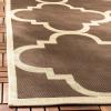 SAFAVIEH Courtyard Collection 8′ x 11′ Blue/Beige CY6243 Moroccan Trellis Indoor/ Outdoor Waterproof Easy-Cleaning Patio Backyard Mudroom Area-Rug(Dark Brown)