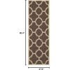 SAFAVIEH Courtyard Collection 8′ x 11′ Blue/Beige CY6243 Moroccan Trellis Indoor/ Outdoor Waterproof Easy-Cleaning Patio Backyard Mudroom Area-Rug(Dark Brown)